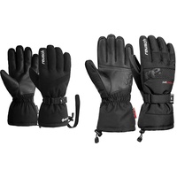 Reusch Unisex Fingerhandschuhe Winter Glove Warm Gore-TEX 7701 Black/White L & Unisex Fingerhandschuh Connor R-TEX XT Black 8