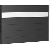 Biohort Sichtschutzelement 200 x 135 cm Dunkelgrau Metall 2 St.