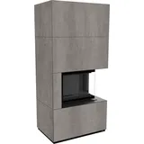 Kaminbausatz FLOKI BOX rechts 8 kW Ø 160  NATURALI PIETRA DI SAVOIA BOCCIARDATA