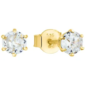 Amor Paar Ohrstecker »2015250« mit Zirkonia (synth.) goldfarben