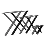 NOGGI - Home Decor Masters Tischbein 2 Tischkufen X- Form, 60x70cm - schwarz - Esstisch I Möbelkufen für Dein DIY - Home Projekt schwarz 66 cm x 70 cm