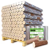 960kg Palette Nestro Hartholzbriketts Buche und/oder Eiche Brenn Kamin Ofen Heiz Holz Gluthalter Brennholz Premium Öko Holzbriketts | Energie Kienbacher
