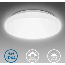 B.K.Licht Deckenlampe 1 rund 28,8 cm weiß