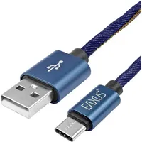 EAXUS USB-Ladekabel USB-A Stecker, USB-C Stecker 2 m Blau