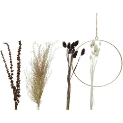Bastelset DIY - Dekoring mit Trockenblumen und Gräsern - Trockenblumenkranz - Au...