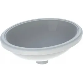 Geberit VariForm Unterbauwaschtisch oval, 420x330mm, ohne Hahnloch, Überlauf, weiß KeraTect