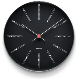 Arne Jacobsen Clocks Bankers Wanduhr 21,00 cm Ø21 cm schwarz