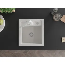Mexen Vito 1-Becken-Granit-Spüle mit Mischbatterie Rita, Weiß - 6503-20-670300-20 - Weiß