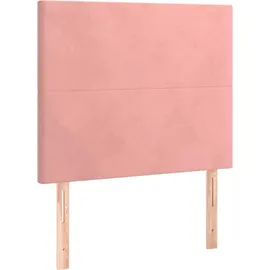 vidaXL Boxspringbett mit Matratze Rosa 100x200 cm Samt