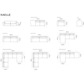 micadoni Pouf, Grün, Textil, cm, Hergestellt in Europa, Oeko-Tex®, Wohnzimmer, Hocker, Poufs