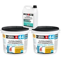 LEVEL PLUS SUPER-FINISH Fertig Spachtel Masse + Tiefgrund 5L