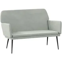 VidaXL Sitzbank Hellgrau 108x79x79 cm Samt