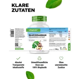 Vit4ever Glucomannan aus der Konjak Wurzel mit Chrom Kapseln 240 St.
