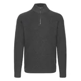 !Solid Troyer SDGoma", Herren, Gr. M, grau (dunkelgrau melange), Obermaterial: 70% Baumwolle CO recyc.. 30% Polyester Pol. recyc.., Pullover Troyer