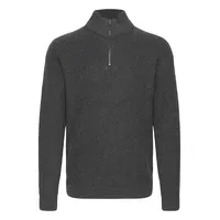 !Solid Troyer SDGoma", Herren, Gr. M, grau (dunkelgrau melange), Obermaterial: 70% Baumwolle CO recyc.. 30% Polyester Pol. recyc.., Pullover Troyer