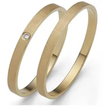 FIRETTI Trauring Schmuck Geschenk Gold 375 Hochzeit Ehering "LIEBE", Made in Germany, wahlweise mit oder ohne Brillant gelb|goldfarben 58
