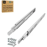 SOTOOLS 1 Paar kugelgelagerte Schubladenschienen mit PUSH-TO-OPEN 600 mm – Vollauszug aus Stahl – 45 kg Tragkraft – Schubladen & Möbel Schubladenauszug 600 mm – Werkstatt Küchenschränke Schrankauszug