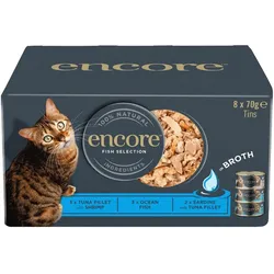 ENCORE Cat Multipak Fisch in Brühe für Katzen 32x70g