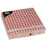 Papstar Servietten Vichy rot, PAPSTAR 33x33 cm