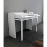 WoodMan Konsolentisch WOODMAN "Jens", weiß, B:110cm H:87cm T:36cm, Tische, Konsolentisch, mit Schreibtisch Funktion, im extravaganten Design, FSC-zertifiziert