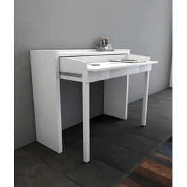 WoodMan Konsolentisch WOODMAN "Jens", weiß, B:110cm H:87cm T:36cm, Tische, Konsolentisch, mit Schreibtisch Funktion, im extravaganten Design, FSC-zertifiziert