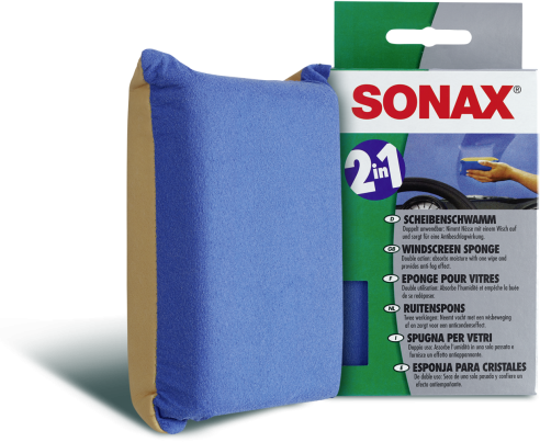 Sonax ScheibenSchwamm 2in1 mit Antibeschlag Wirkung
