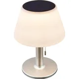 GLOBO Solarleuchte Edelstahl 19,5x28 cm 10x LED warmweiß