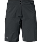 Schöffel Shorts Danube L, wasserabweisende Radhose, schnell trocknende Fahrradhose mit Bundverstellung, black, 38