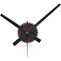Lafocuse 3D Uhrzeiger Wanduhr Braun, mit Zeiger Große,Zahnräder aus Holzmaserung,DIY Persönlich Deko Wohnzimmer, Bar 42cm