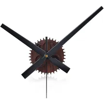 Lafocuse 3D Uhrzeiger Wanduhr Braun, mit Zeiger Große,Zahnräder aus Holzmaserung,DIY Persönlich Deko Wohnzimmer, Bar 42cm