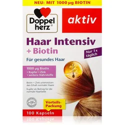 Doppelherz Haar Intensiv + Biotin Kapseln für gesunde und schöne Haare 100 KAP
