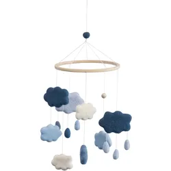 Sebra - Baby Mobile Wolken, denim blue
