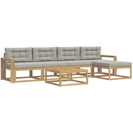 vidaXL Outdoor-Sofagarnitur Polyrattan braun