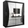 abiks möbel Schwebetürenschrank MONACO 180 x 200 x 62 cm Schwarz
