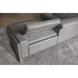 Calia Italia Ecksofa CALIA ITALIA "Pier, Design und erstklassiger Sitzkomfort im Einklang, L-Form", grau (grigio), B:290cm H:78cm T:227cm, Sofas, Ecksofa, mit elektrischer Relaxfunktion, in hochwertigem Lederbezug