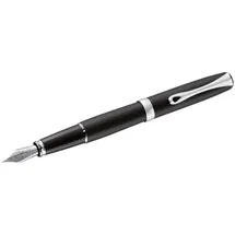 Diplomat - Füllhalter Excellence A2 Lapis Schwarz matt Chrom - Schick und elegant - Lange Lebensdauer - Lapis schwarz - 5 Jahre Garantie