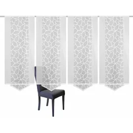 HOME WOHNIDEEN Schiebegardine HOME WOHNIDEEN "JENNA" Gr. 1, weiß, B:57cm H:160cm, Jacquard, Polyester, Gardinen, Schiebevorhang Jacquard Set, inkl. Befestigungszubehör