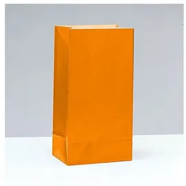 Unique Partytaschen aus Papier - Orange - 12er-Pack