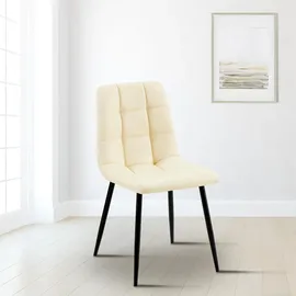 CLP Esszimmerstuhl Antibes Kunstleder creme
