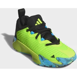 adidas Basketballschuh ADIDAS PERFORMANCE "ADIDAS INITIATION KIDS", Mädchen, Gr. 37, lucid lemon, core schwarz, lucid aquamarine, Textil, Schuhe, für Kinder & Jugendliche