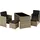 Tectake tectake® Rattan Sitzgruppe, Palermo 2+2+1