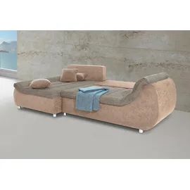 INOSIGN Ecksofa »Imola elegant und bequem, aktuelle Steppung im Sitz, L-Form«, wahlweise mit Bettfunktion