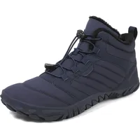 BarfußSchuhe Winter, Wanderschuhe FüR Damen Und Herren, Wasserdicht Breite Zehenpartie BarfußSchuhe Wanderstiefel (Blue, Erwachsene, Damen, 44, Numerisch, EU Schuhgrößensystem, Breit) - 44 EU Weit