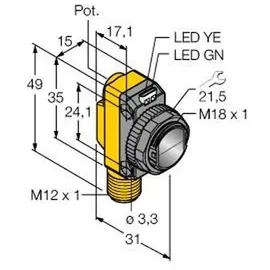 Turck Opto Sensor QS18VP6LPQ8
