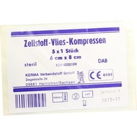 KERMA Verbandstoff GmbH ZELLSTOFF VLIES-KOMPRESSEN 6x8CM STERIL