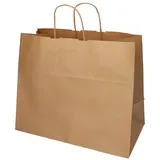 Papstar Tragetaschen, Papier mit gedrehtem Tragegriff braun
