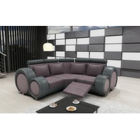 JVmoebel Ecksofa, STOFFSOFA TEXTIL WOHNLANDSCHAFT SOFA RELAXFUNKTION COUCH ECKSOFA grau|lila