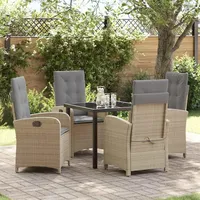vidaXL Garten Essgruppe 5-tlg. Beige