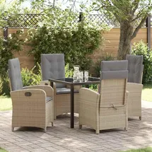vidaXL Garten Essgruppe 5-tlg. Beige
