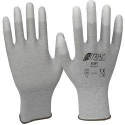 AS Arbeitsschutz Arbeitshandschuhe | 12 Paar Nitras Antistatikhandschuhe | grau | Gr. 6